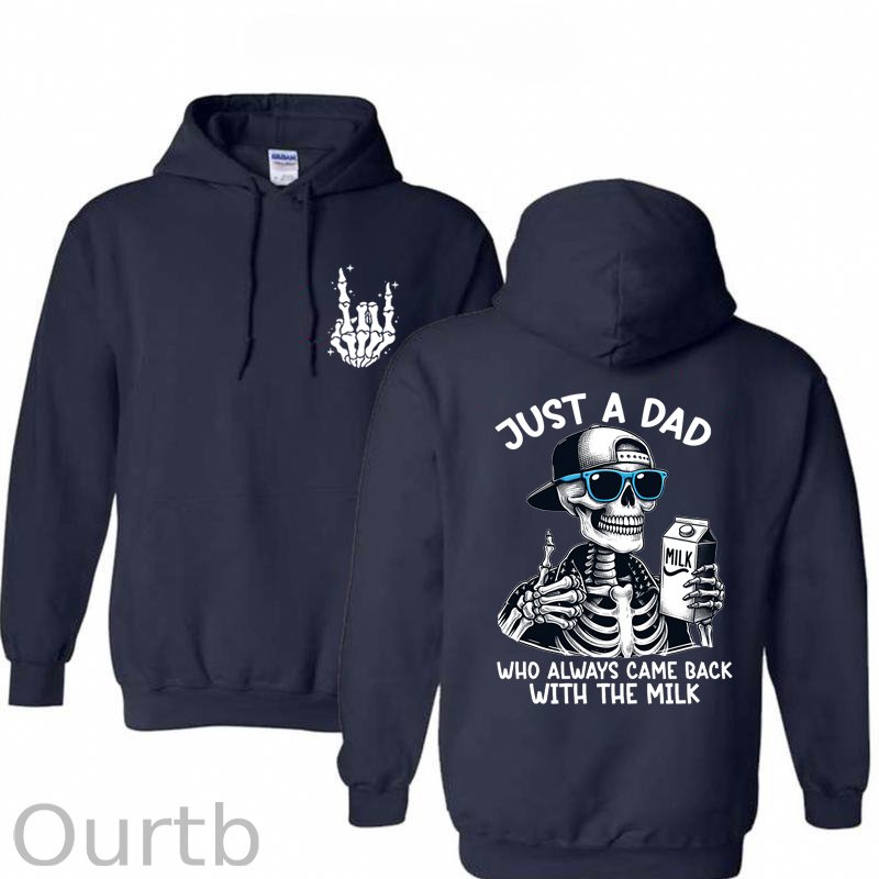 Just A Dad Who Always Came Back With The Milk Print Hoodie