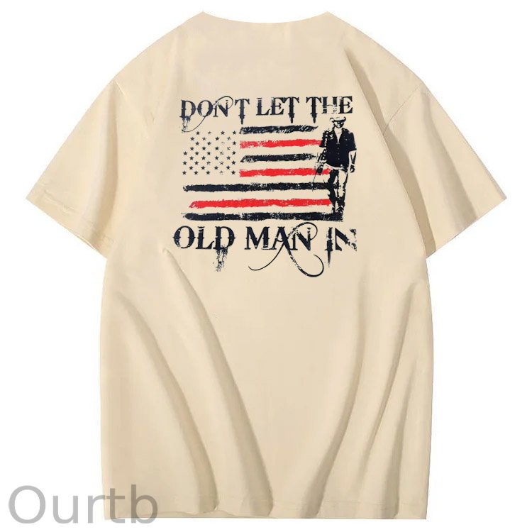 Don't Let The Old Man In Pattern 100&Cotton Print T-Shirt
