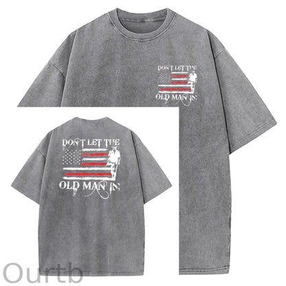 Don't Let The Old Man In Pattern Crew Neck T-Shirt