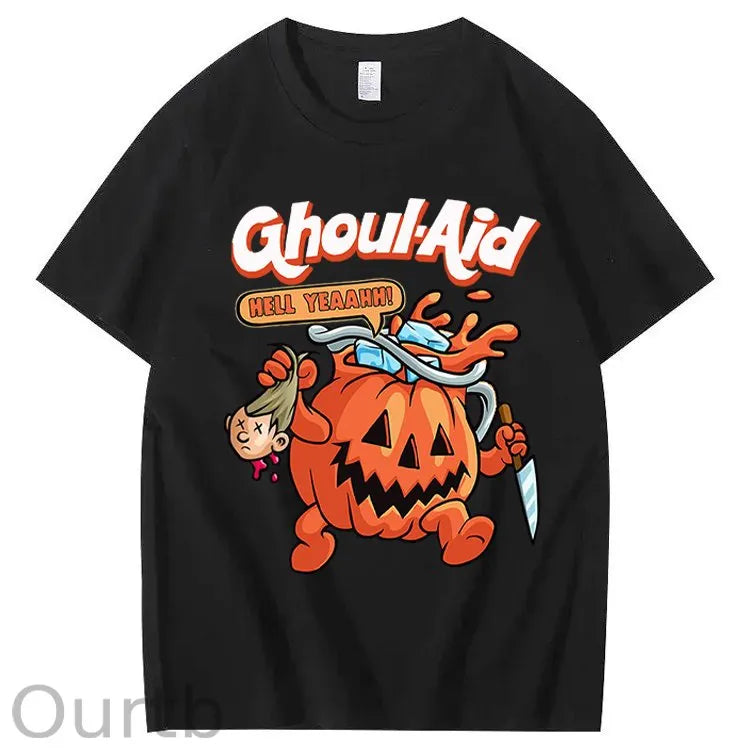 Halloween Ghoul Aid Pumpkin 100% Cotton T-Shirt