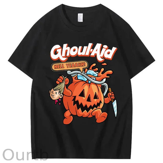 Halloween Ghoul Aid Pumpkin 100% Cotton T-Shirt