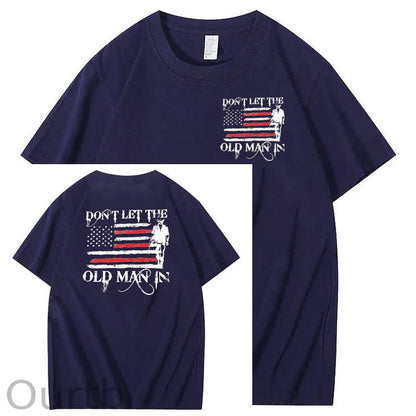 Don't Let The Old Man In Pattern 100&Cotton Print T-Shirt