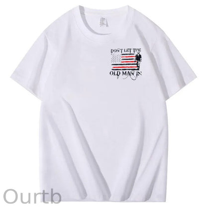 Vintage Don't Let The Old Man In Pattern 100&Cotton Print T-Shirt
