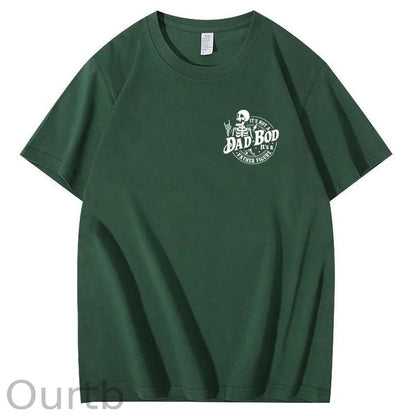 Dad Boo Pattern Print 100%Cotton T-Shirt