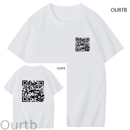 QR Code Funny Adoult Art Pattern Print T-Shirt