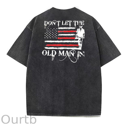 Don't Let The Old Man In Pattern Crew Neck T-Shirt