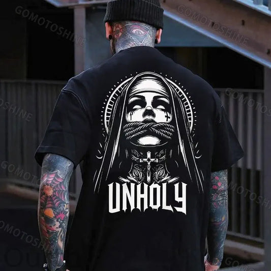 UNHOLY Tied Nun Print Men's T-Shirt