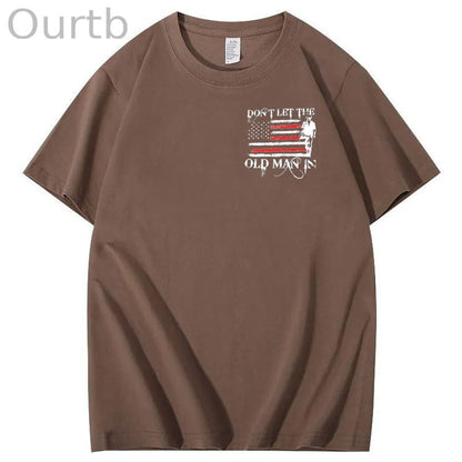 Don't Let The Old Man In Pattern 100&Cotton Print T-Shirt