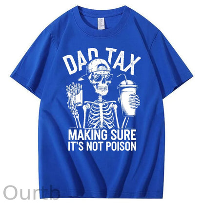 Cool Dad Tax Pattern Print 100%Cotton T-Shirt