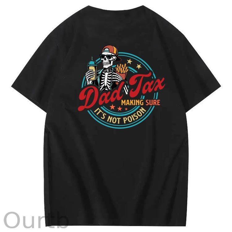 Dad Tax Pattern Print Cotton T-Shirt