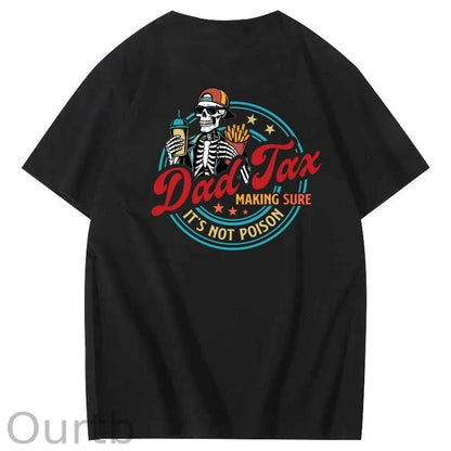 Dad Tax Pattern Print Cotton T-Shirt