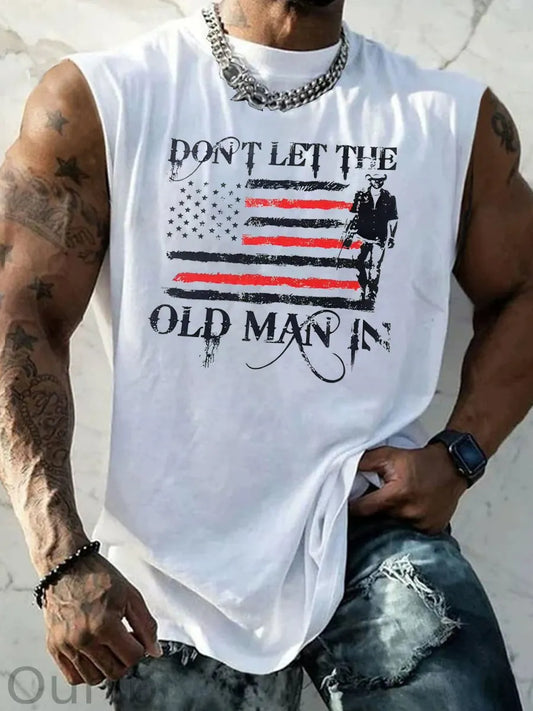 Don't Let The Old Man In  Pattern Print Vest
