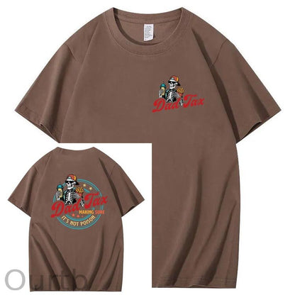 Dad Tax Pattern Print Cotton T-Shirt
