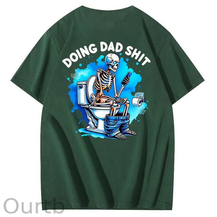 Doing Dad Shit Art Pattern Print T-Shirt