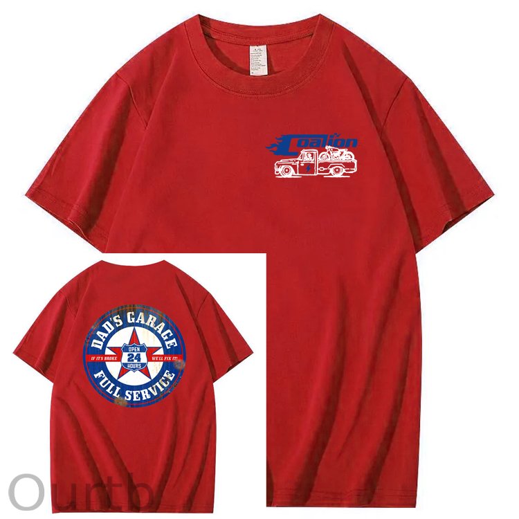 Dad's Garage Full Service If It's Broke We'll Fix It Printed Men's T-shirt