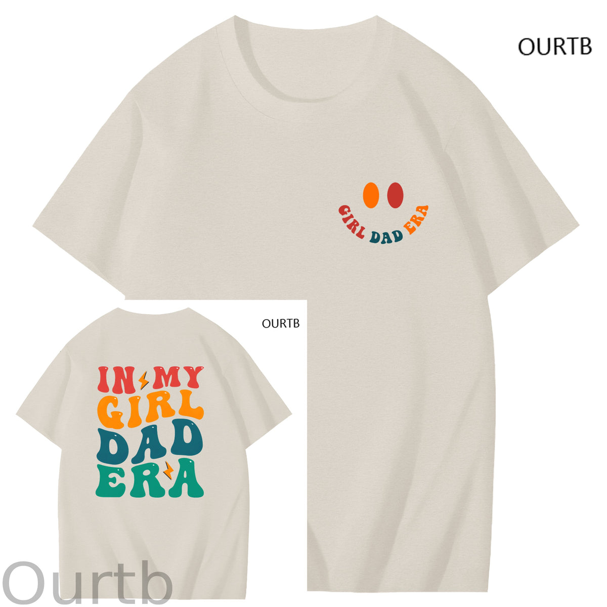 TS Fans In My Girl Dad Era Funny Art Pattern Print T-Shirt