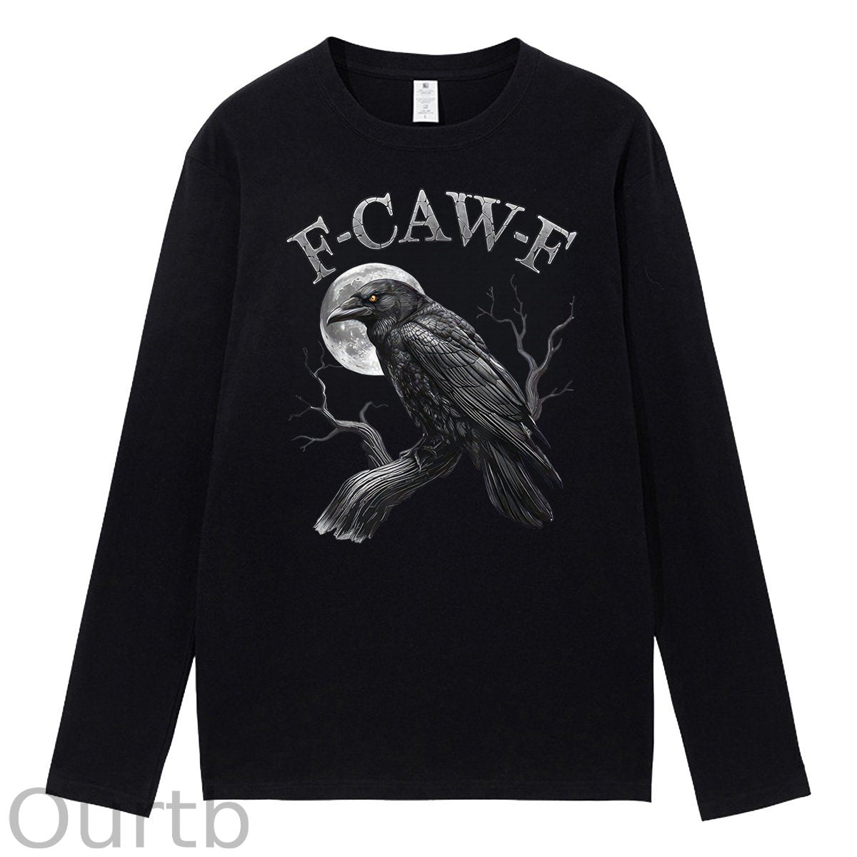 F-Caw-F Crow 100% Cotton Long Sleeve T-Shirt
