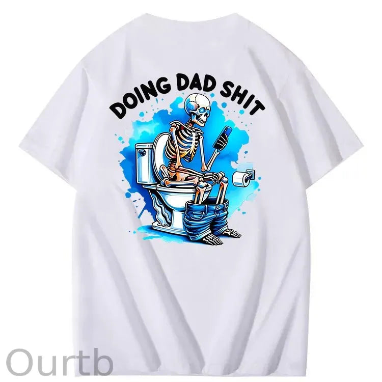 Doing Dad Shit Art Pattern Print T-Shirt
