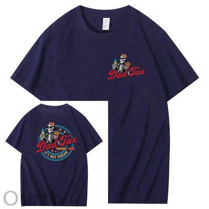 Dad Tax Pattern Print Cotton T-Shirt