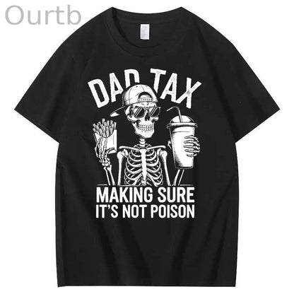 Cool Dad Tax Pattern Print 100%Cotton T-Shirt