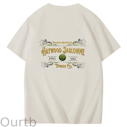 Haywood Since 1869 Jablowme Timber Co Art Pattern Print T-Shirt
